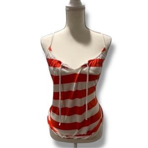 Striped Red and White Women's Top